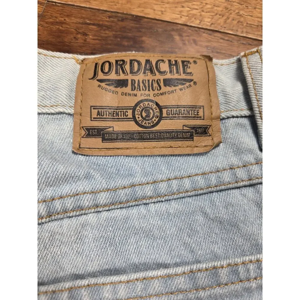Jordache Basics Denim Shorts Womens 30 Light Wash Bermuda Jorts 100% Cotton